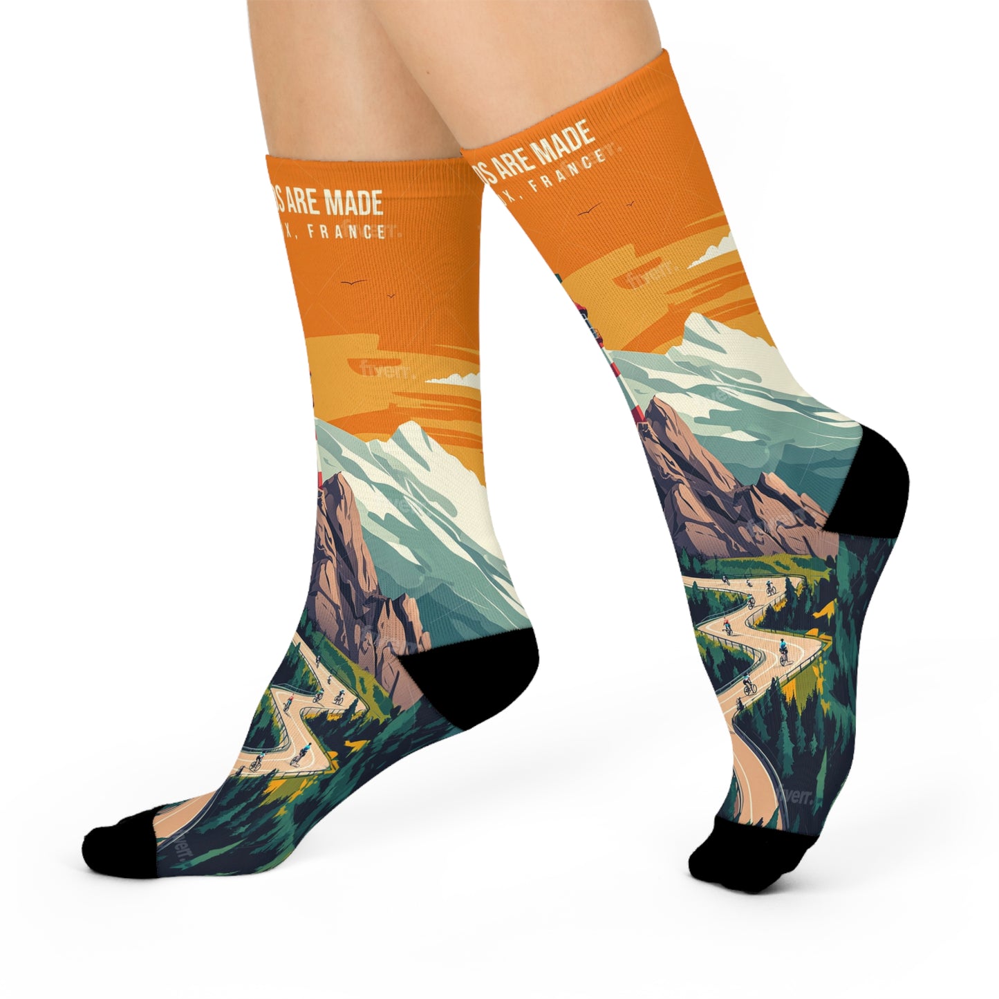 Mont Ventoux Cushioned Crew Cycling Socks