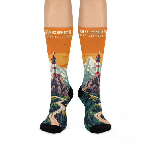 Mont Ventoux Cushioned Crew Cycling Socks